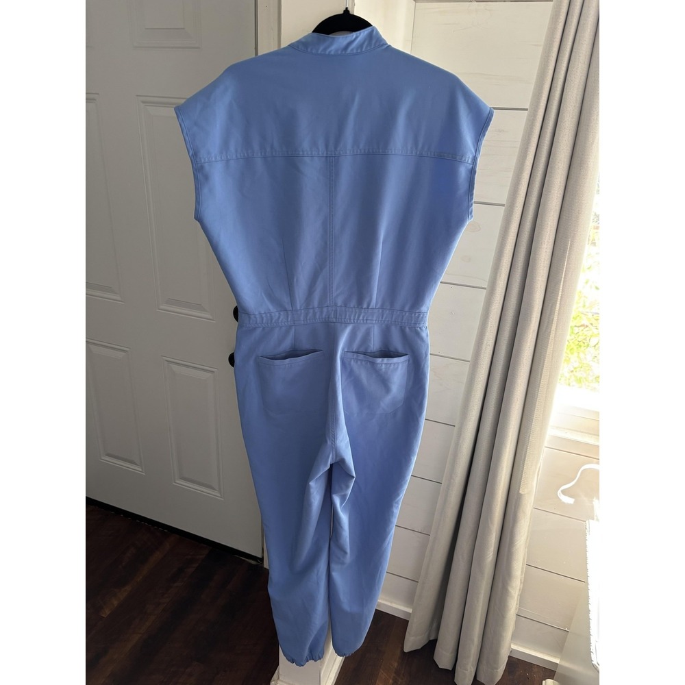 Figs Women's Light Blue Short Sleeve Medical Jumpsuit Romper - Picture 4 of 11